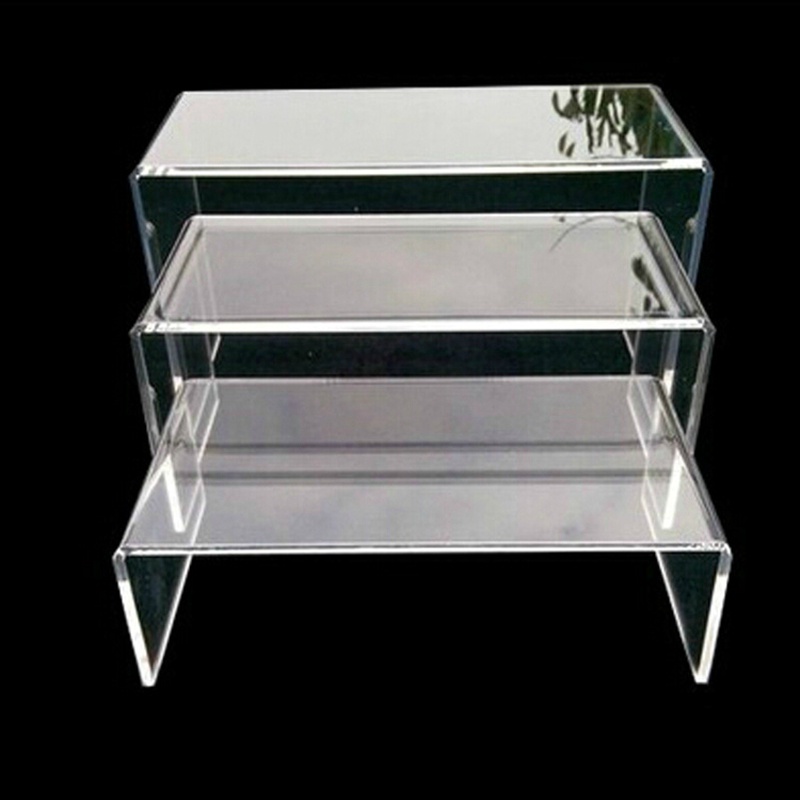 Giá Đỡ Trưng Bày Trang Sức / Mỹ Phẩm 3 Tầng Bằng Acrylic Trong Suốt