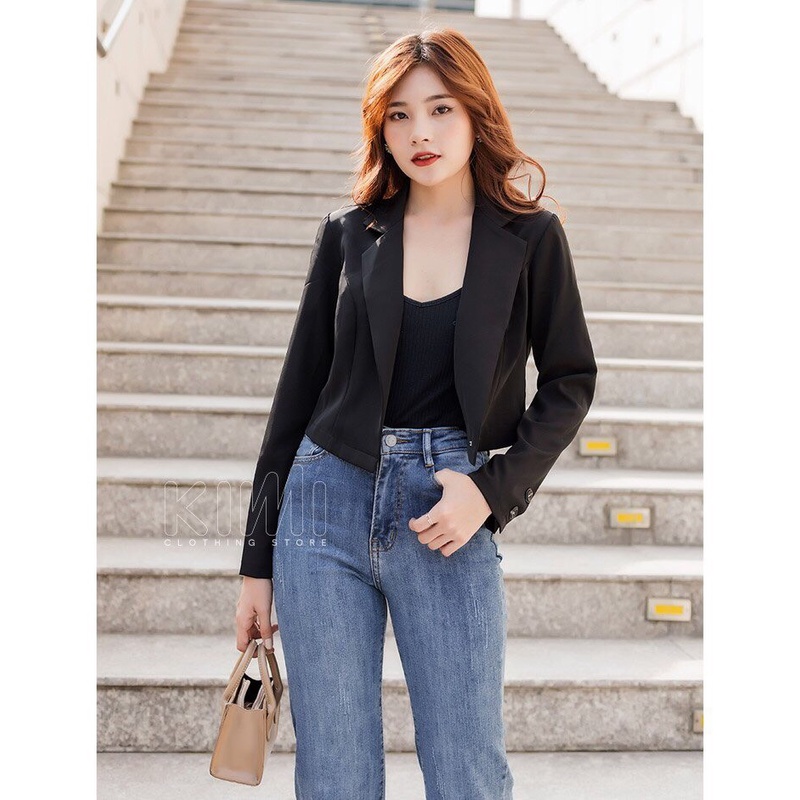 Áo Khoác Blazer Nữ Dáng Lửng Tay Dài-BLA22064