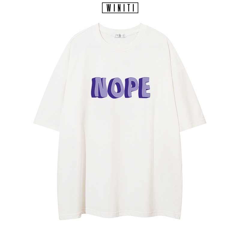 Áo thun unisex phông nam nữ basic form suông rộng phong cách Hàn Quốc Nope Winiti T shirt