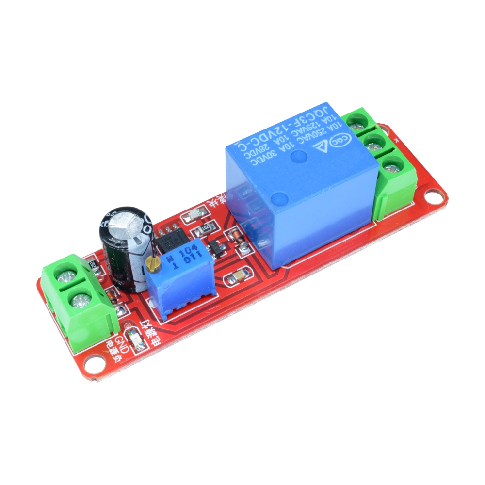Bảng mạch rờ le PCBFUN NE555 DC 5V/12V điều chỉnh thời gian từ 0 đến 10 giây
