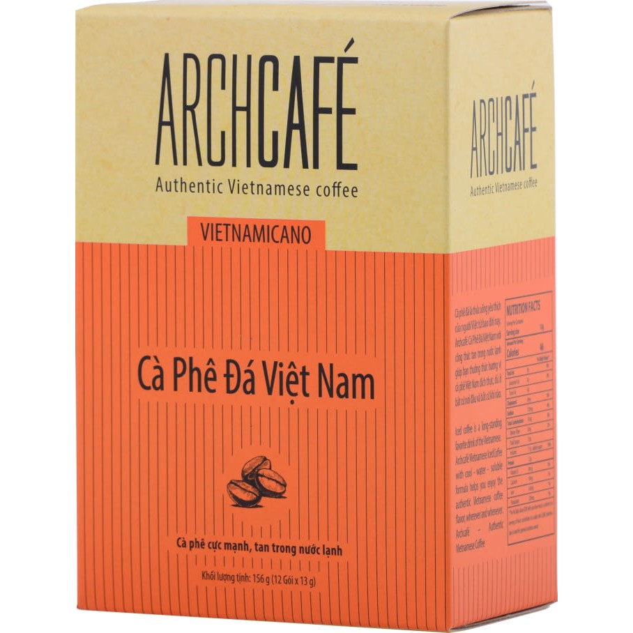 [Mã FMCGMALL -8% đơn 250K] Cà Phê Đá Việt Nam - Cafe hoà tan Archcafé - Vietnamicano (hộp 12 gói x 13g)