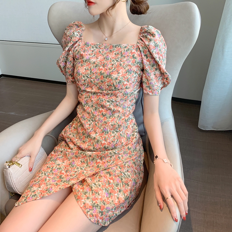 Đầm Hoa Cổ Vuông Thời Trang Dành Cho Nữ | BigBuy360 - bigbuy360.vn