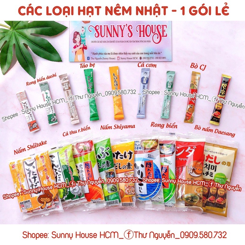 Hạt Nêm Nhật Các Loại Cho Bé