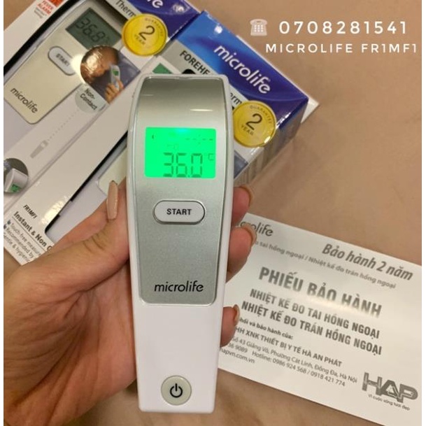 Nhiệt Kế Điện Tử Hồng Ngoại Microlife FR1MF1 Thụy Sĩ - Bảo Hành Chính Hãng 2 Năm