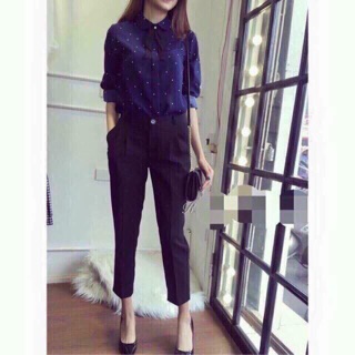 Quần baggy xếp ly nữ chất đẹp