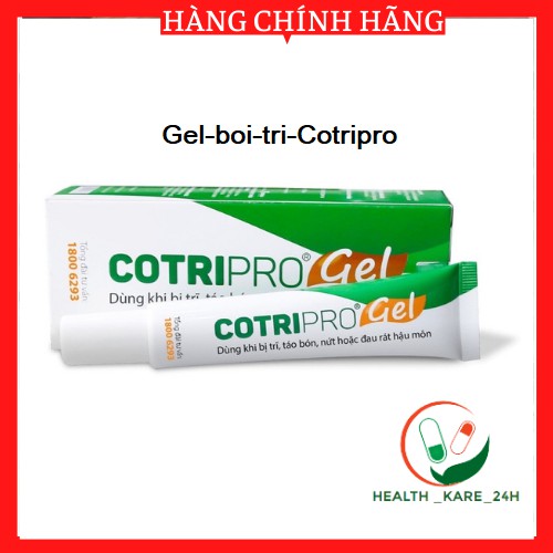 Gel bôi trĩ nội trĩ ngoại Cotripro,dùng khi táo bón,nứt đau rát hậu môn hoàn toàn thảo dược hiệu quả nhanh làm dịu,sănse