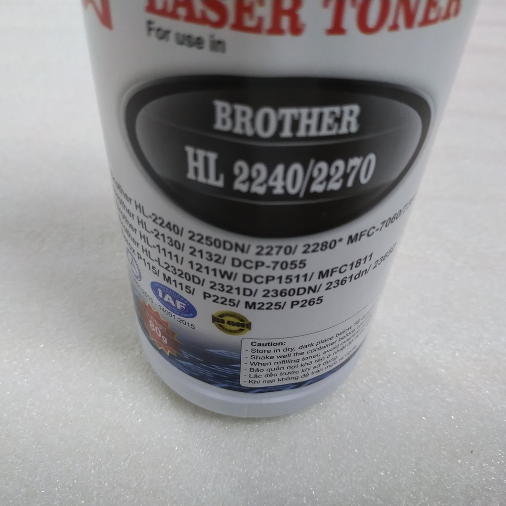 Mực nạp Brother HL 2240  nạp được cho tất cả các dòng máy in Brother laser trắng đen