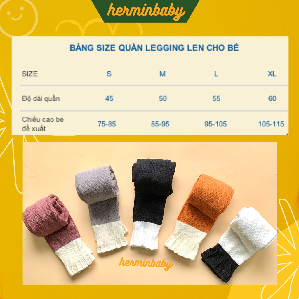 Quần legging len cho bé gái 1-5 tuổi - quần len cho bé cao cấp 5 màu dễ thương