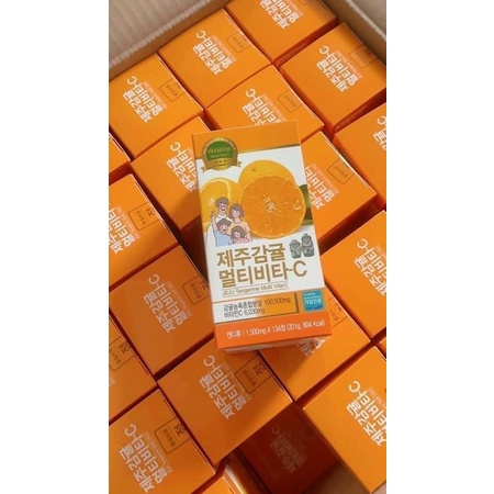 Viên Vitamin C  JEJU Tangerine Multivita C Hàn Quốc Vị Cam, Hộp 134V