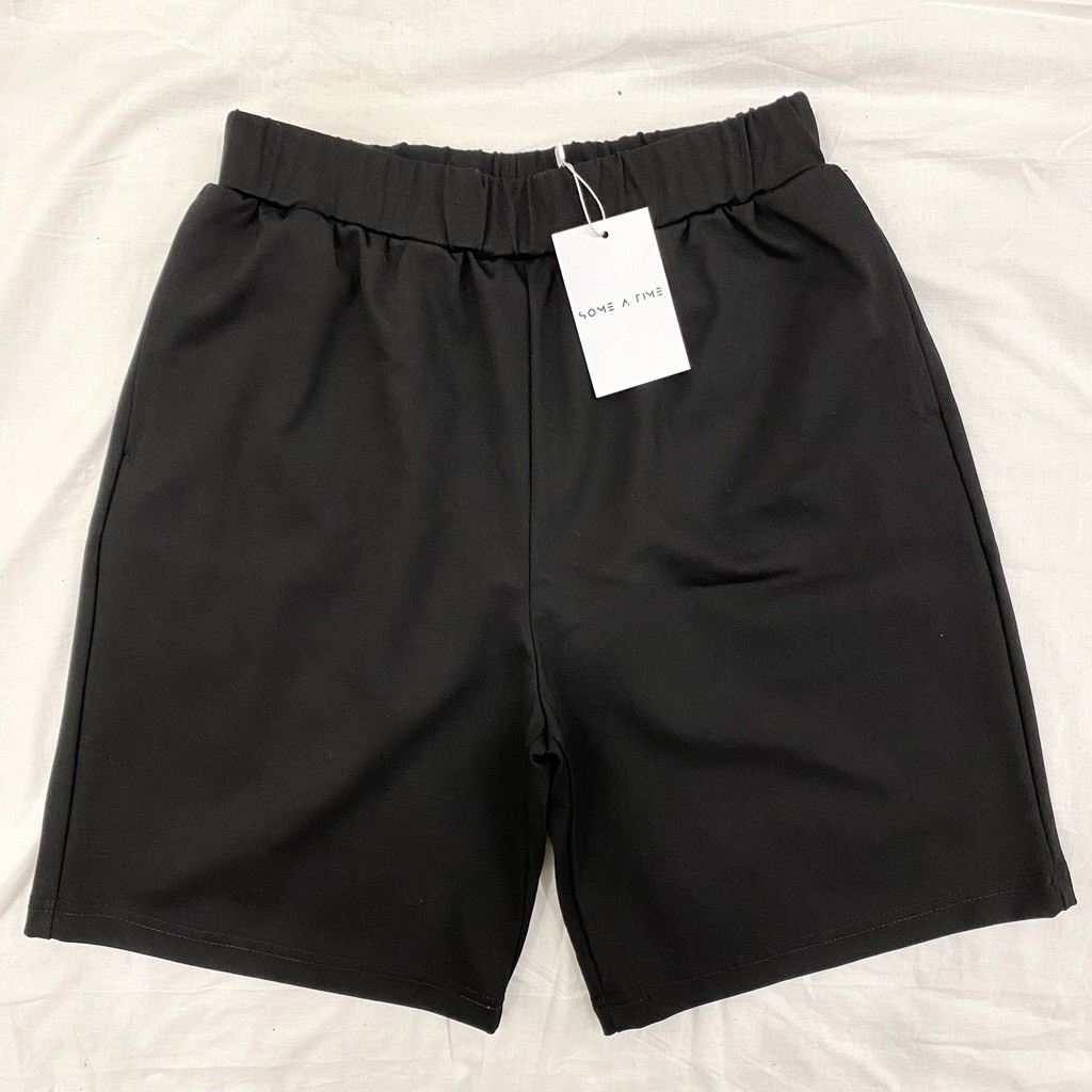 [Tiền Nào Của Đấy ]Quần Short Nam, Quần Đùi Nỉ Nam Màu Đen Trơn Giải Rút Vải Co Giãn Phong Cách Hàn Quốc-QD07 | BigBuy360 - bigbuy360.vn