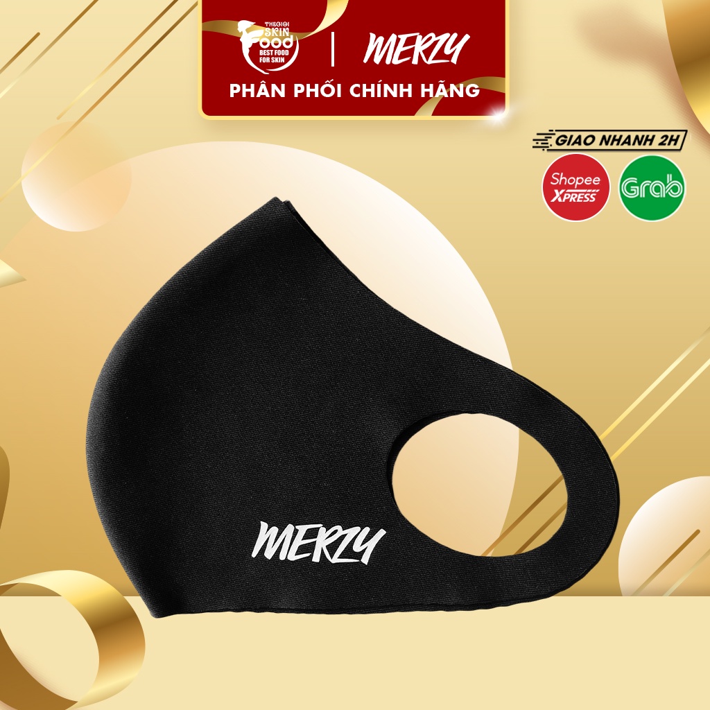 [HB Gift] Khẩu Trang Vải Merzy #Đen (HÀNG TẶNG KHÔNG BÁN)