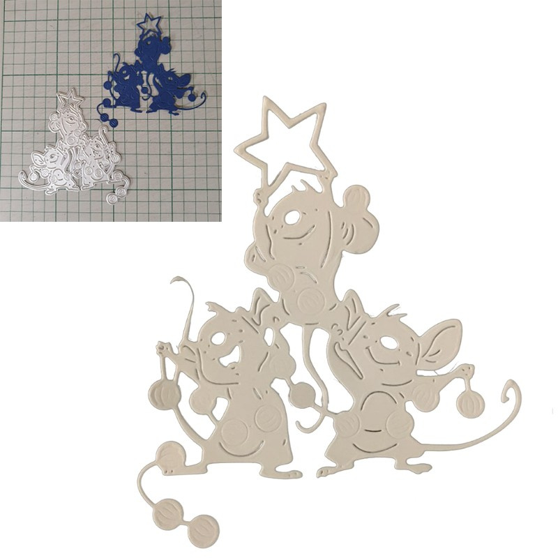 HO Mouse Metal Cutting Dies Stencil Scrapbooking DIY Album Stamp Paper Card Embossing Decor