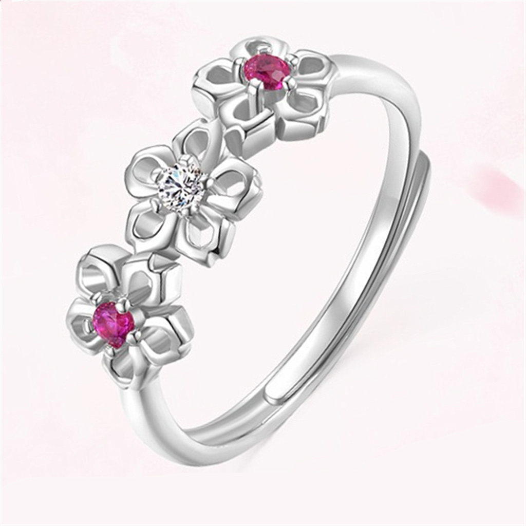 Nhẫn Mạ Bạc 925 Hình Hoa Phong Cách Hàn Quốc Dành Cho Nữ Cincin-S1