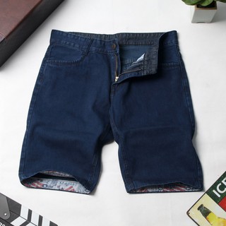 Quần sọt nam NTQ111 quần short nam jean xanh đen trơn