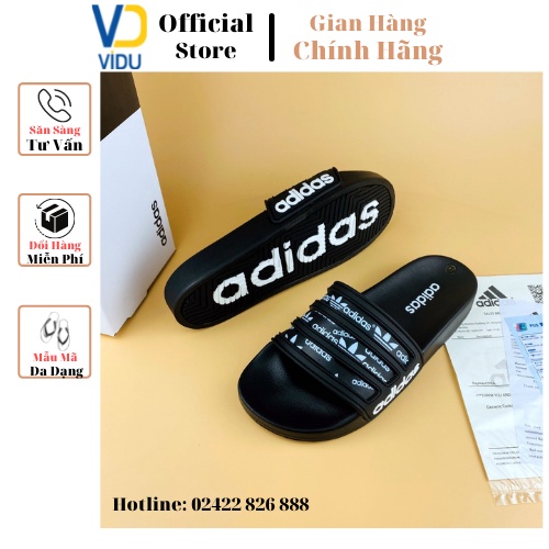 Dép nam thời trang A.didas ViDu 21117 màu đen họa tiết lạ mắt chống thấm nước hiệu quả cao