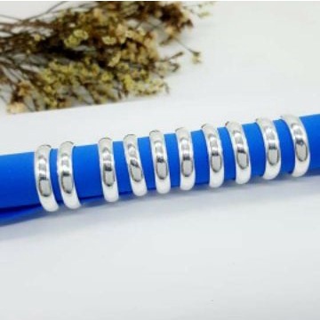 Nhẫn trơn bạc ta nguyên chất loại to dày 5 li dùng để đeo hoặc đánh cảm rất tốt