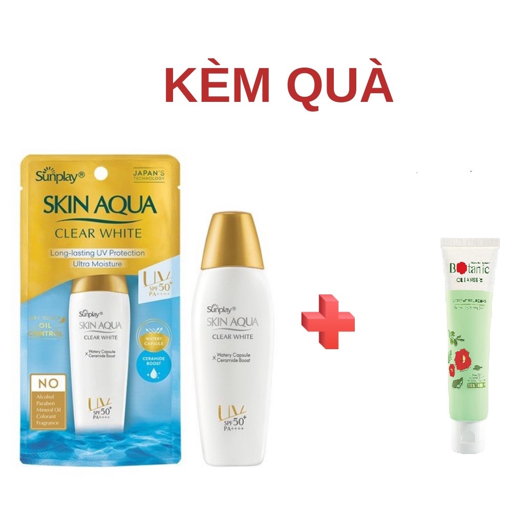 Sữa chống nắng hằng ngày dưỡng trắng Sunplay Skin Aqua Clear White SPF 50+ PA++++25g Và 55g