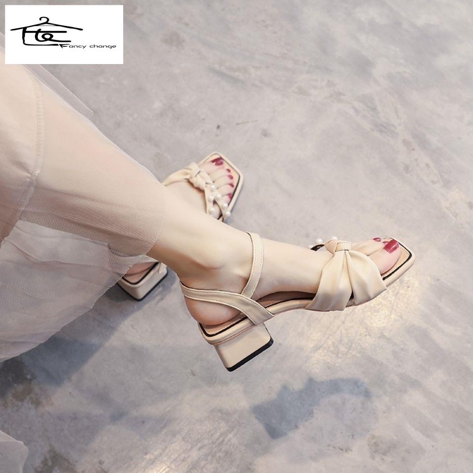 Sandal Cao Gót Một Mảnh Phong Cách Mới Thanh Lịch Dễ Phối Đồ Cho Nữ