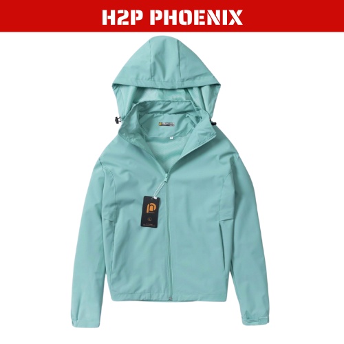Áo khoác gió nữ 2 lớp H2P, vải gió tráng bạc chống nước chống bụi ngăn ngừa tia UV