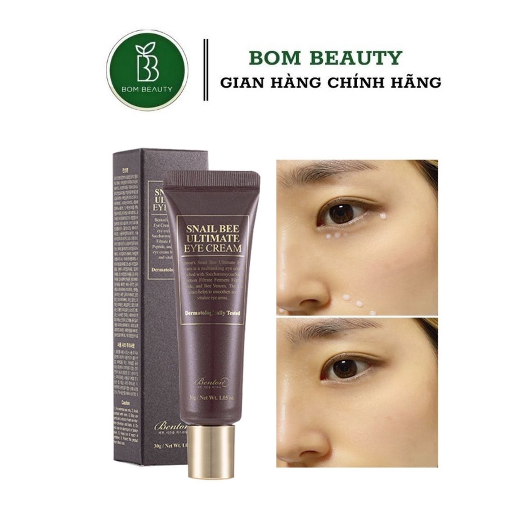 Kem Dưỡng Mắt Phục Hồi Đôi Mắt Mệt Mỏi Benton Snail Bee Ultimate Eye Cream 30g