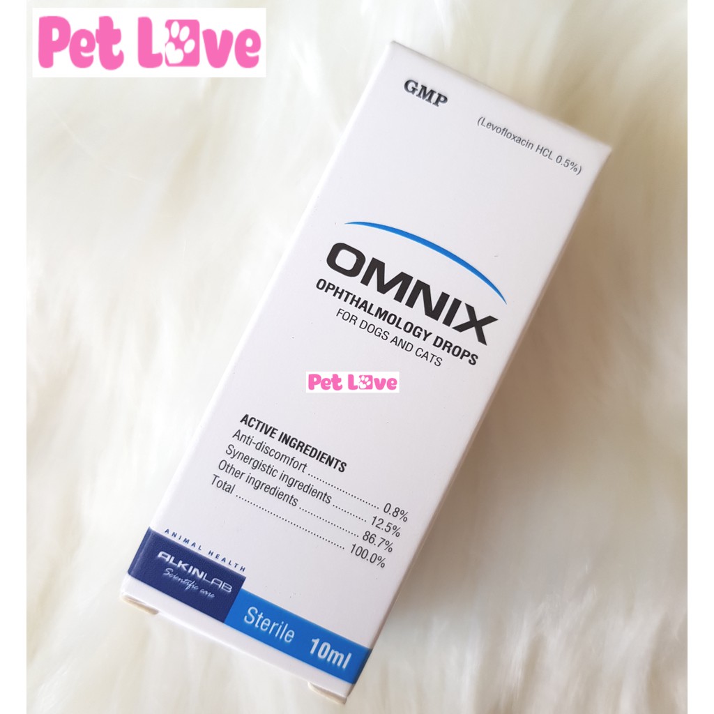 Omnix nhỏ mắt chó mèo chống viêm, sưng đỏ, đổ ghèn