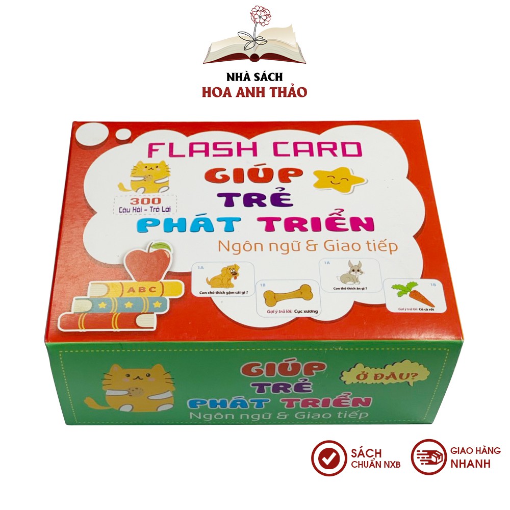 Bộ thẻ Flashcard 300 câu hỏi - trả lời Việt Hà giúp trẻ phát triển ngôn ngữ và giao tiếp