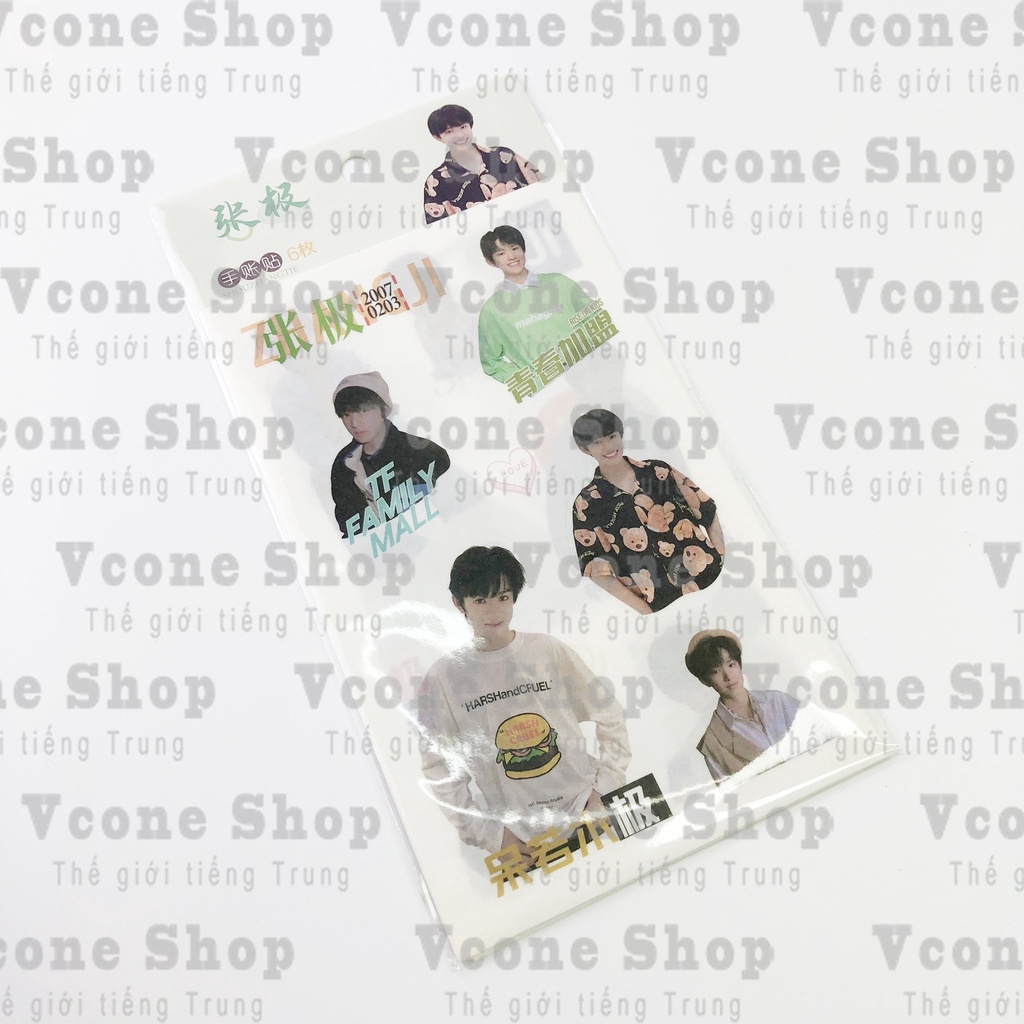 Ảnh dán sticker in hình TF GIA TỘC TẢ HÀNG TRƯƠNG CỰC CHU CHÍ HÂM TÔ TÂN HẠO idol thần tượng hoa ngữ
