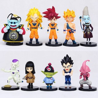 Bộ 10 Mô Hình Nhân Vật Trong Truyện Dragon Ball - Có Giá Đỡ ( Mẫu 02 )
