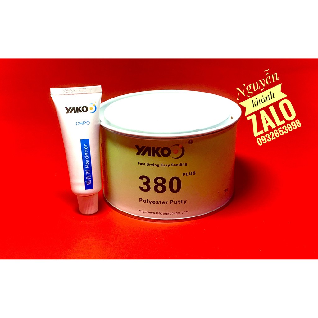 BỘT - BẢ MATIT TRÁM TRÉT KIM LOẠI - NHỰA ĐA DỤNG POLYESTER PUTTY YAKO 380 PLUS 1KG