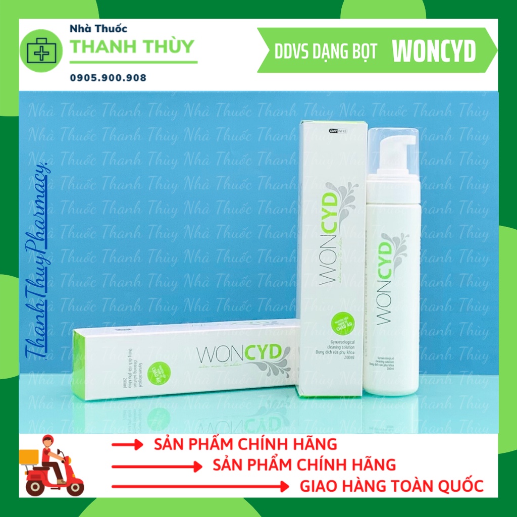 WONCYD [Chai 200ml] - Dung Dịch Vệ Sinh Phụ Nữ Tạo Bọt Dùng Hằng Ngày Để Phòng Tránh Các Bệnh Phụ Khoa