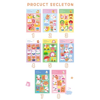 1 Pcs Kawaii Sticker Bear Rabbit Stickers Diary Scrapbook Decor