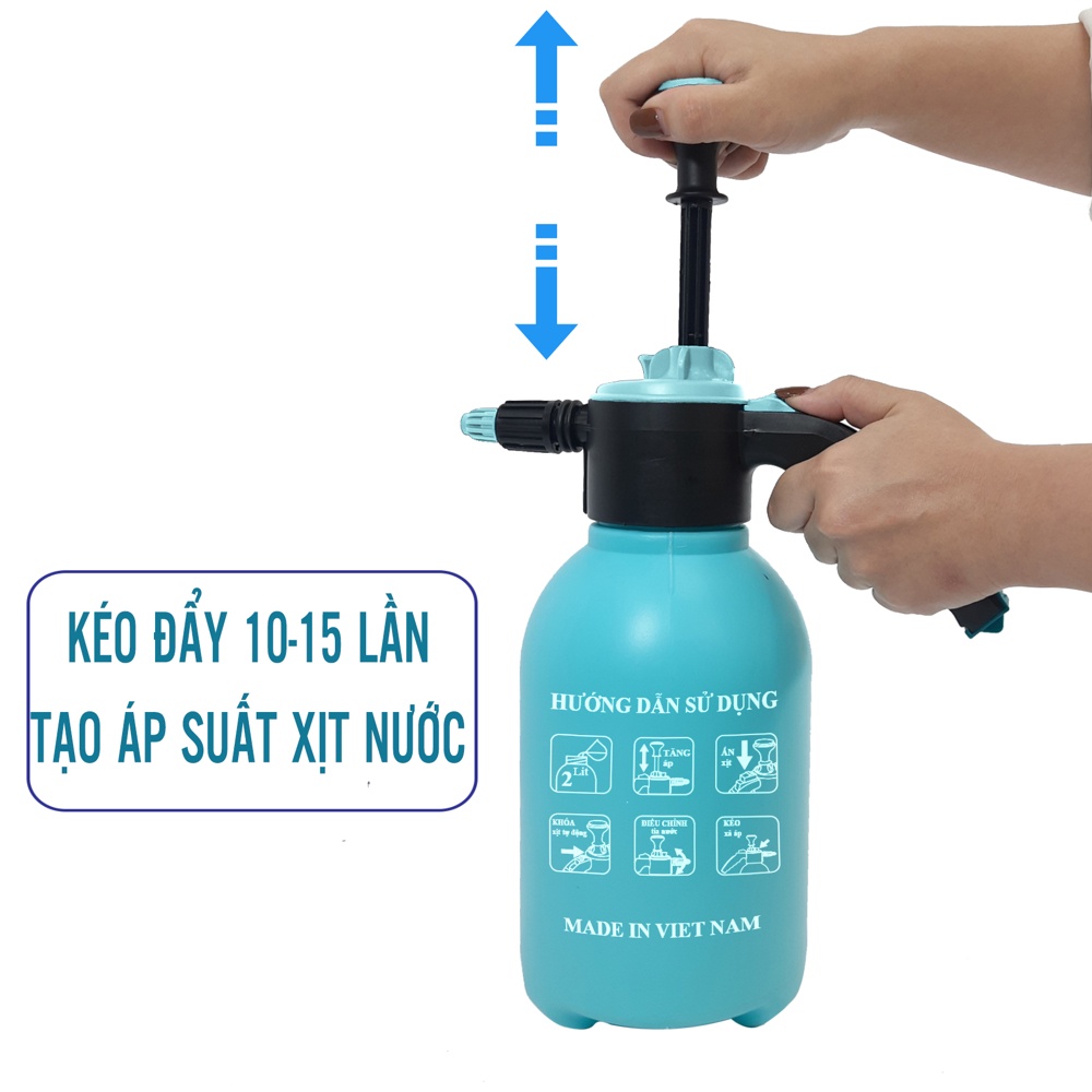 Bình Xịt Nước Tưới Cây 2 Lít Chính Hãng SUVINA - Mầu Xanh Ngọc