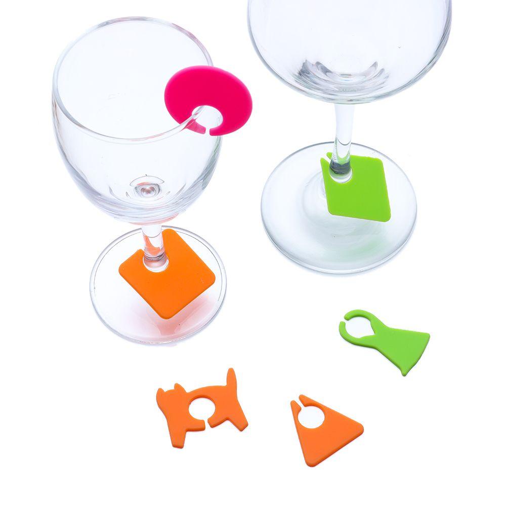 LANSEL Set 24 Thẻ Đánh Dấu Ly Rượu Bằng Silicone