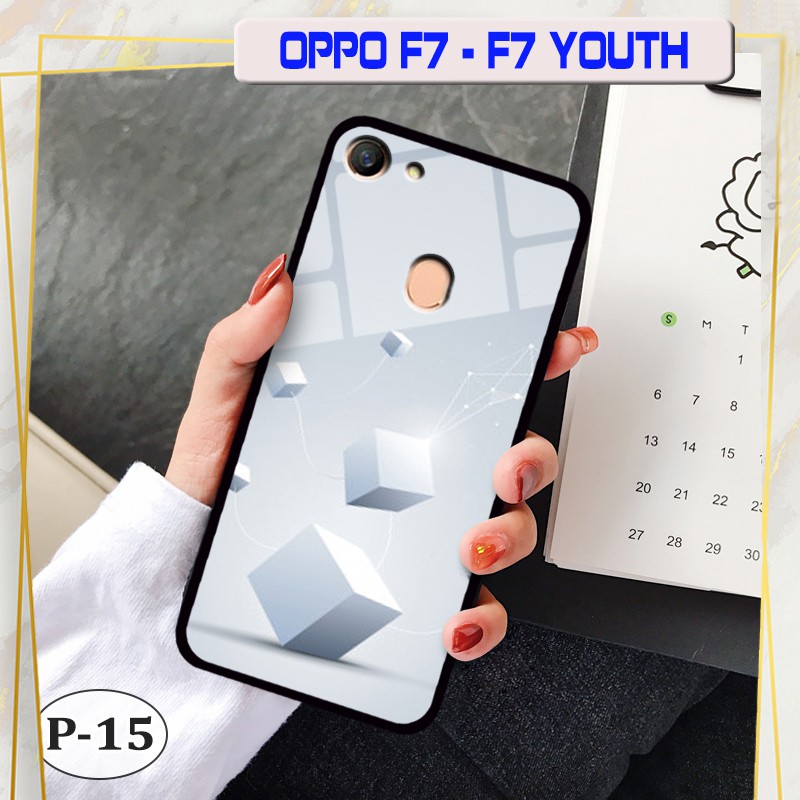 Ốp lưng kính OPPO F7- hình 3D
