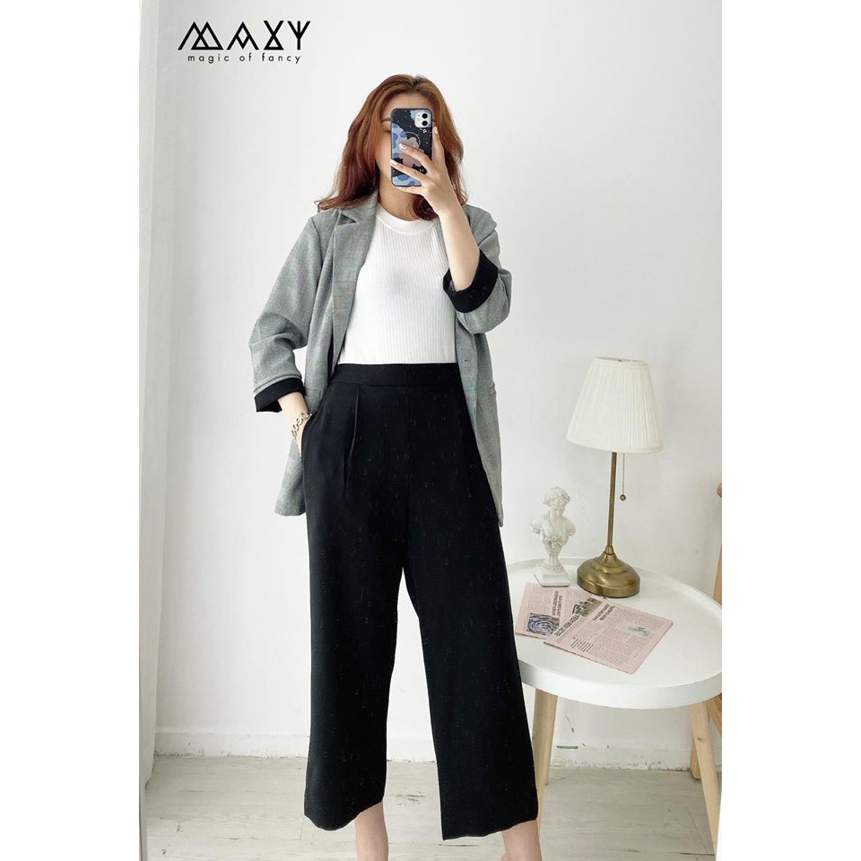 Quần culottes ống suông form lửng cozy culottes Maxy Workshop