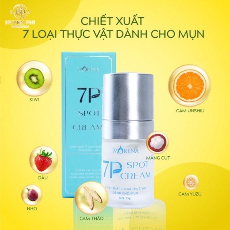 Kem mụn 7P chiết xuất 7 loại thực vật dành cho mụn bọc mụn trứng cá mủ viêm