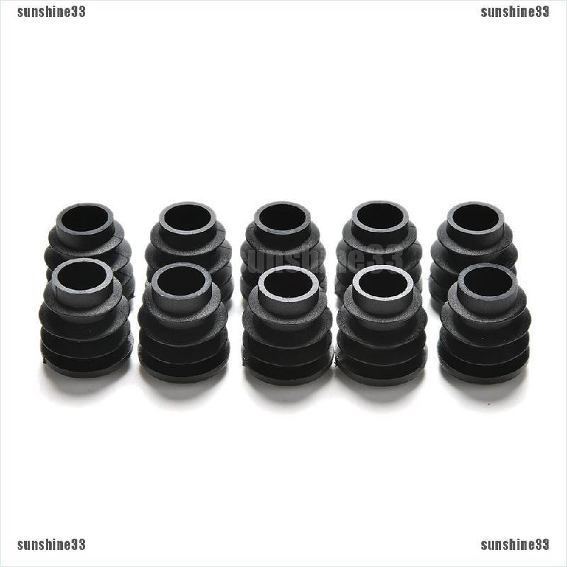 Set 10 Nắp Nhựa Tròn Màu Đen