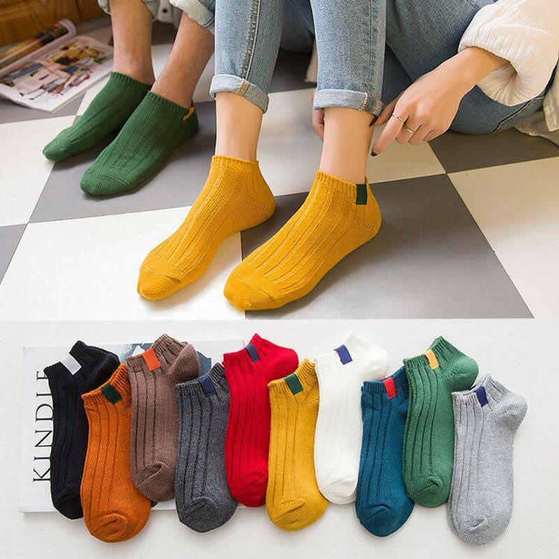 Vớ ngắn kiểu dáng đơn giản phong cách Hàn Quốc