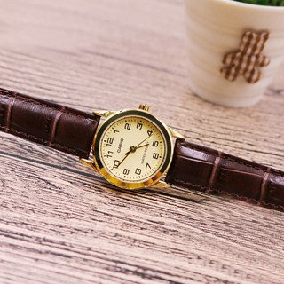 Đồng hồ dây da nữ Casio LTP-V001GL-9BUDF