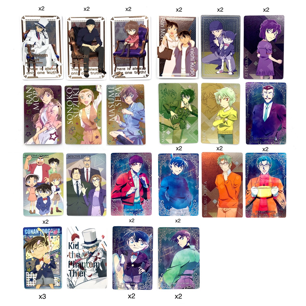 [Thám Tử Lừng Danh Conan /] Thẻ: Kẻ Trộm Kid Akai Haibara Ran Shinichi Sera Sonoko Tsubaru Hayji