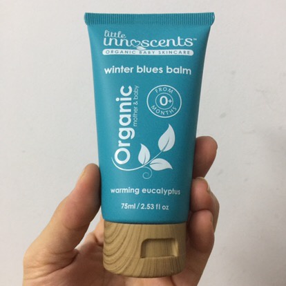 Kem bôi ấm ngực, dầu thoa giữ ấm, phòng ngừa cảm lạnh ngạt mũi giảm ho cho bé yêu Organic Little Innoscents Úc