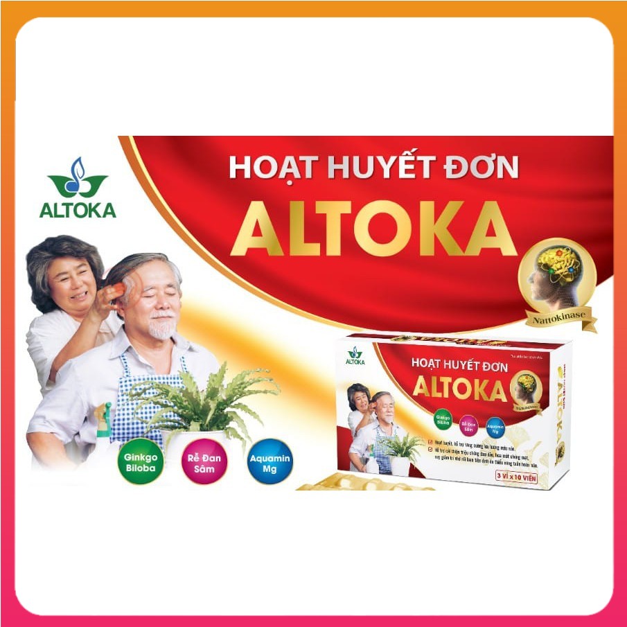 Hoạt huyết đơn Altoka – Giúp tăng lưu lượng máu não, ngừa suy giảm trí nhớ, rối loạn tiền đình, hoa mắt chóng mặt