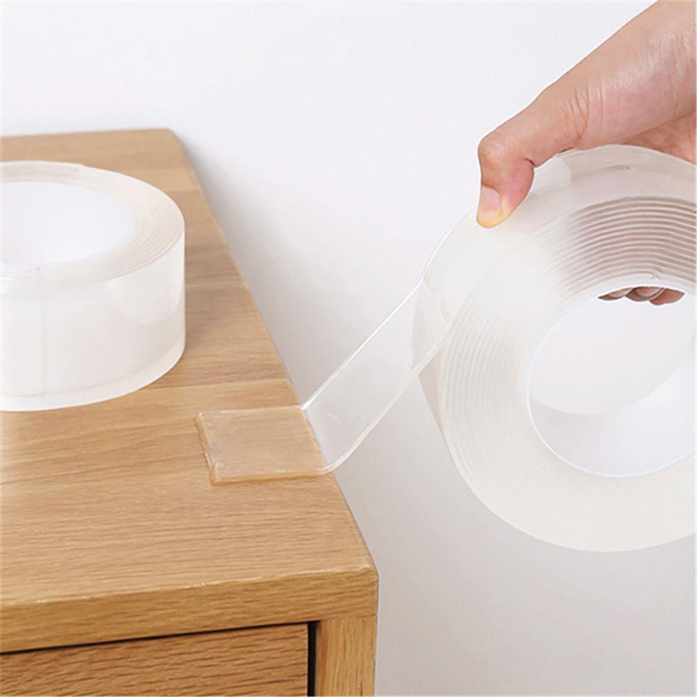 HARRIETT Băng Keo Hai Mặt Bằng Acrylic Trong Suốt Dài 1 / 2 / 3 / 5M Có Thể Tái Sử Dụng