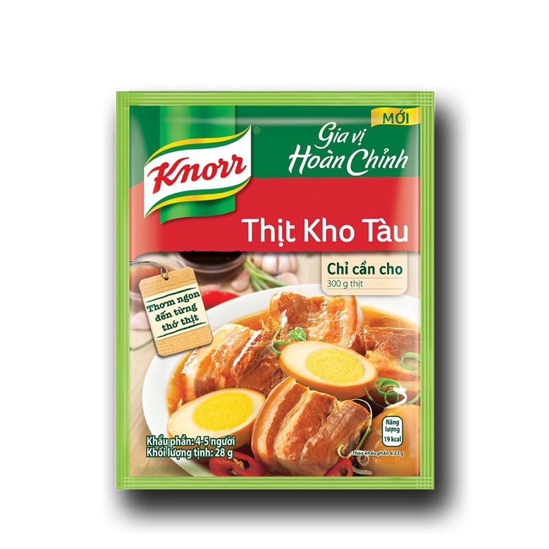 Gói Gia VỊ Cá Kho Giềng,Thịt Kho Tàu Knorr 28g