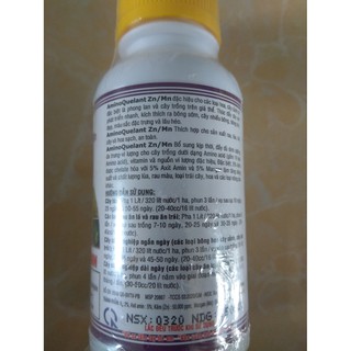 Phân bón lá AminoQuelant -Zn/Mn - chai 100 ml