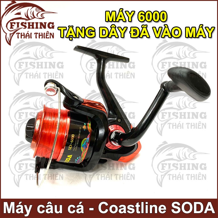 Máy câu cá Coastline SODA 6000 tặng dây đã vào sẵn máy