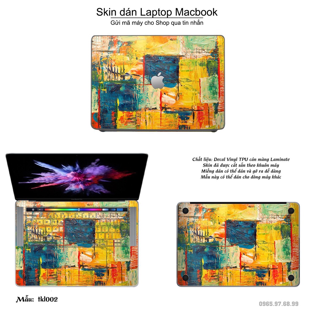 Skin dán Macbook mẫu thiết kế (đã cắt sẵn, inbox mã máy cho shop)