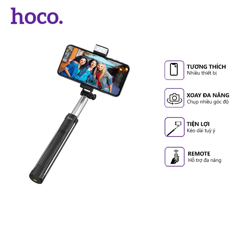 Gậy chụp hình Hoco K10A Bluetooth V3.0, dài 1.1m, kèm remote, tương thích nhiều thiết bị | WebRaoVat - webraovat.net.vn