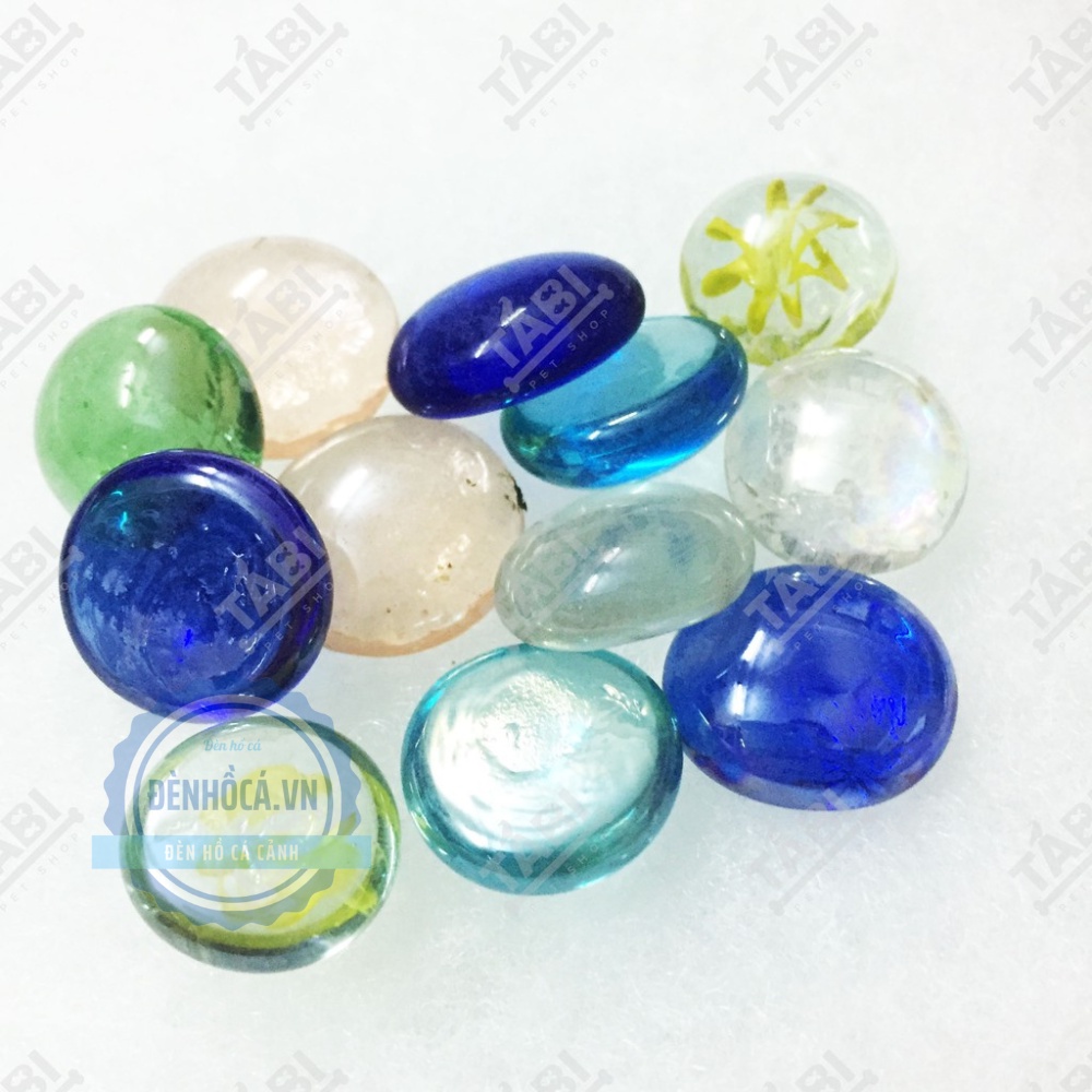 Sỏi thủy tinh 100g trang trí bể cá mini