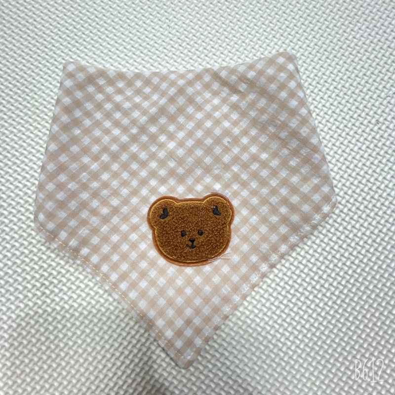 Yếm vải tam giác Muslin siêu mềm an toàn cho bé, yếm vải hoạ tiết gấu phong cách vintage Hàn Quốc